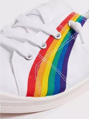 Torrid Pride Sneakers with Rainbow Stripe and Elastic Ankle 9W